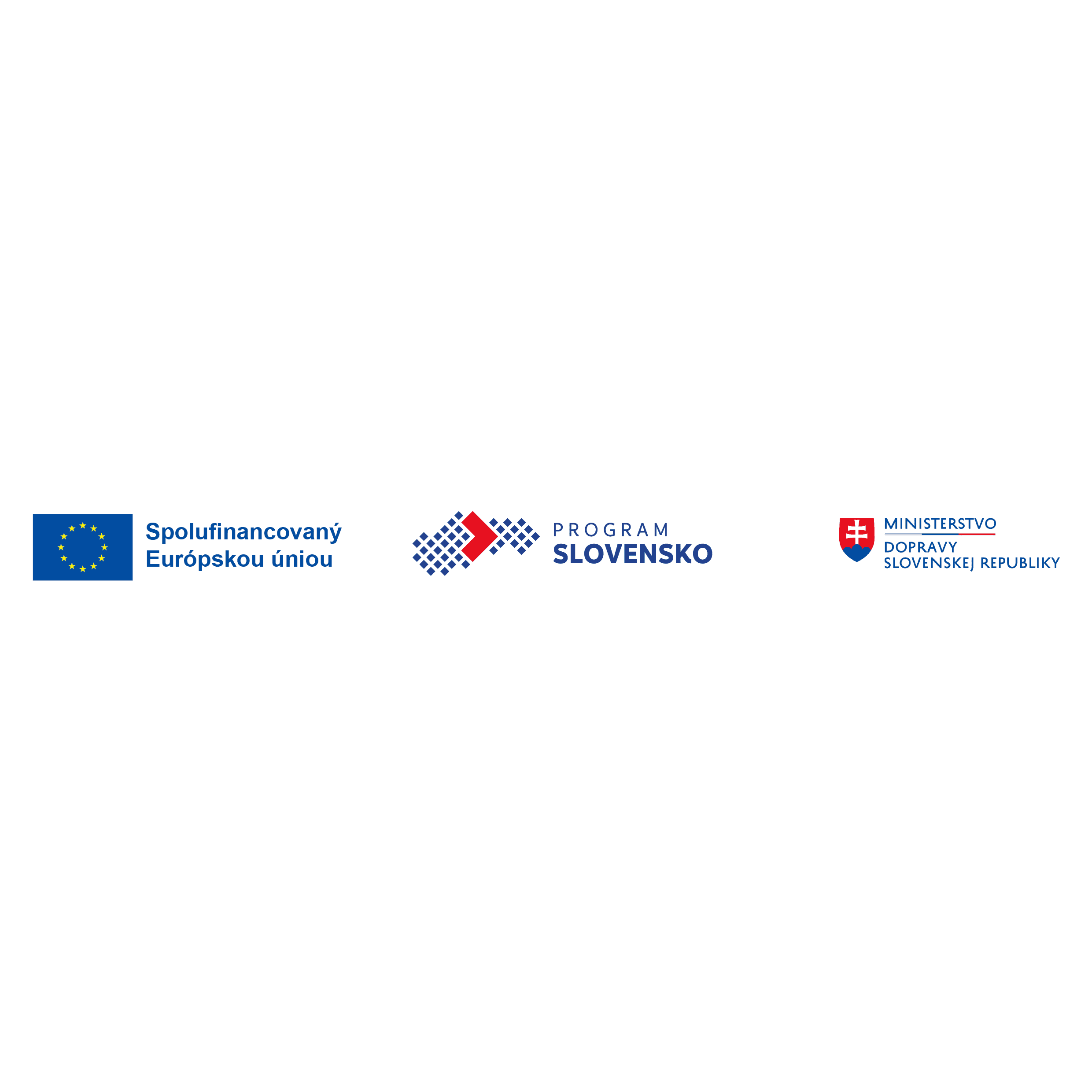 logá - Program Slovensko, spolufinnacovaný EÚ a ministerstvo dopravy k Petržalskej električke